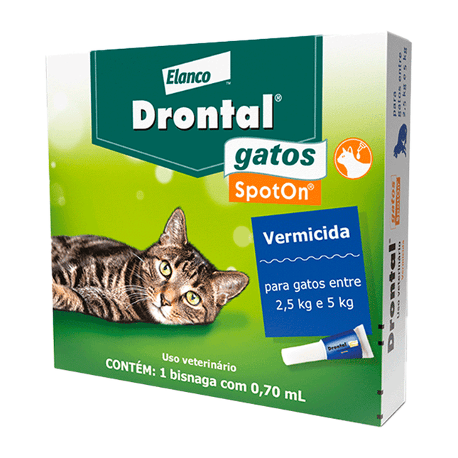 Drontal Gatos SpotOn 0,7 ml (2,5 – 5 kg) – Pipeta Spot‑On