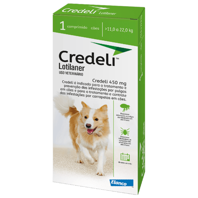 Credeli 450 mg – Antiparasitário Oral para Cães de 11‑22 kg