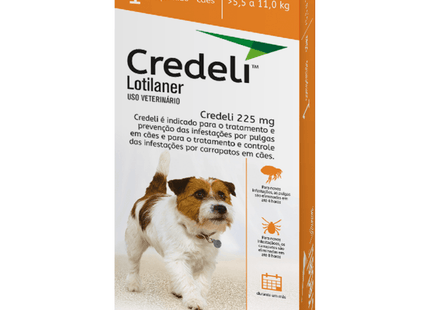 Credeli 225 mg – Antiparasitário Oral para Cães de 5,5‑11 kg