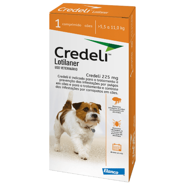 Credeli 225 mg – Antiparasitário Oral para Cães de 5,5‑11 kg