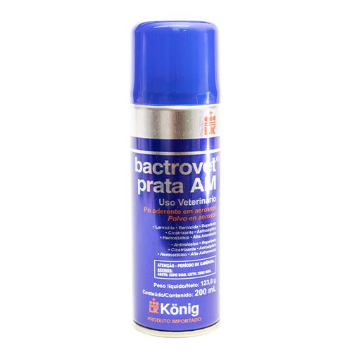 Solução Dermatológica Bactrovet Prata 200ml para Cães e Gatos