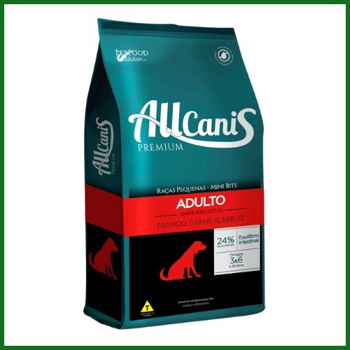 Ração Seca Allcanis Mini Bits para Cachorros de Porte Pequeno