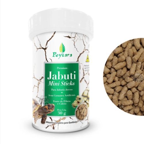 Ração Seca Poytara Mini Sticks para Jabutis