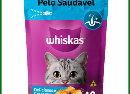 Petisco Whiskas Temptations Pelo Saudável em Pacotes Individuais para Gatos