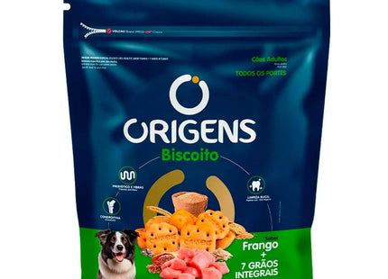Biscoito Origens para Cães Adultos Sabor Frango + 7 Grãos Integrais – 700 g
