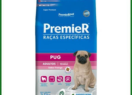 Ração Seca Premier para Cachorros Adultos de Raça Pug