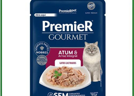 Ração Úmida Premier Gourmet Atum para Gatos Adultos Castrados
