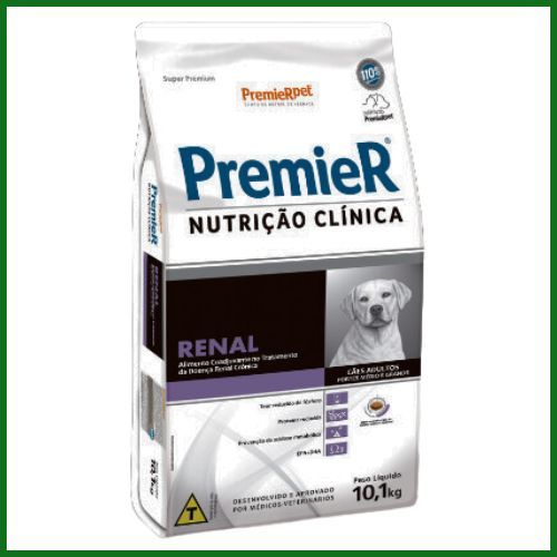 Ração Seca Medicamentosa Premier Nutrição Clínica Renal para Cachorros de Porte Médio e Grande