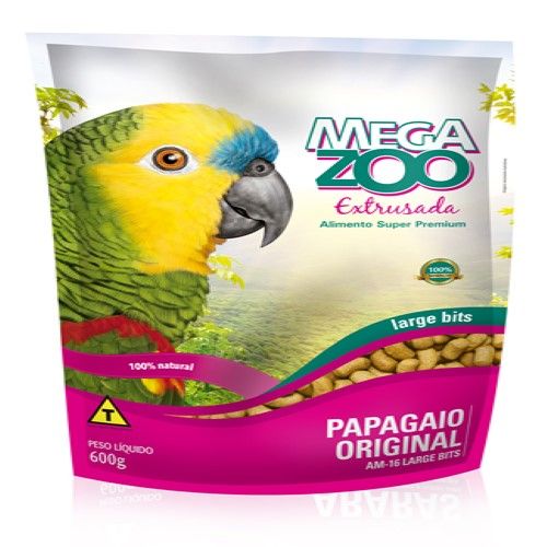 Ração Seca Mega Zoo para Papagaios de Porte Grande