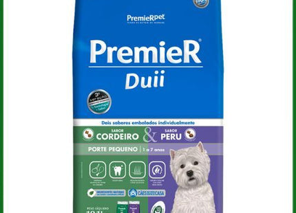 Ração Seca Premier Duo Ambientes Internos Peru e Cordeiro para Cachorros Adultos