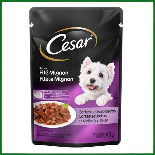 Ração Úmida Cesar Filet Mignon em Molho para Cachorros Adultos