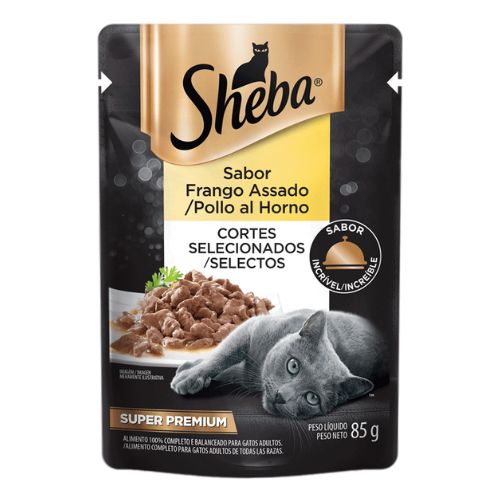 Ração Úmida Sheba Frango Assado para Gatos Adultos