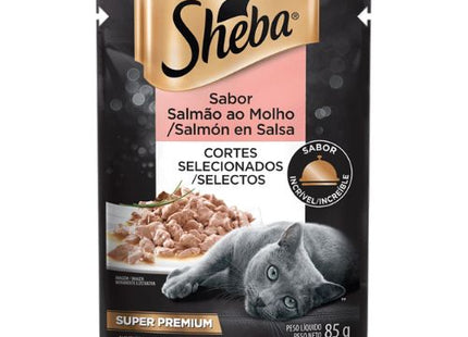 Ração Úmida Sheba Salmão em Molho para Gatos Adultos