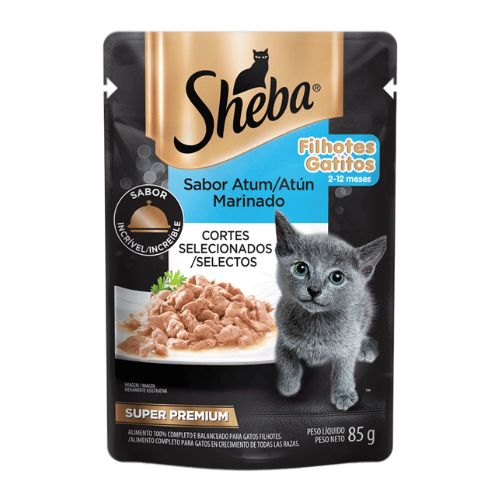 Ração Úmida Sheba Atum Marinado para Gatos Filhotes