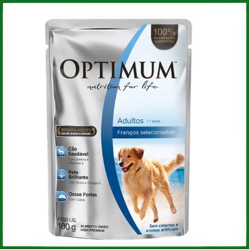 Ração Úmida Optimum Frango para Cachorros Adultos
