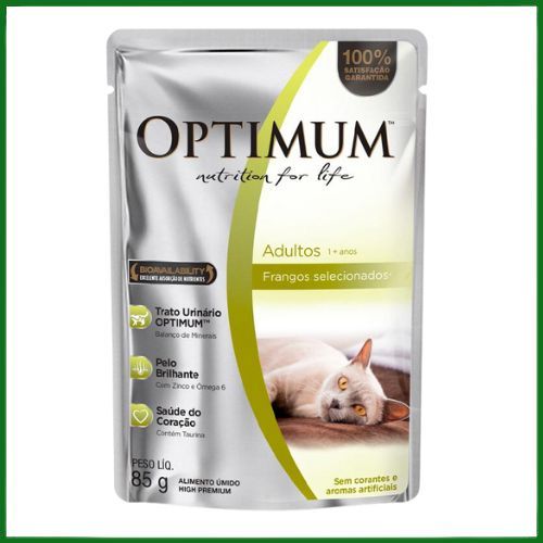 Ração Úmida Optimum Frango para Gatos Adultos