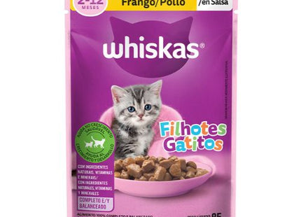 Ração Úmida Whiskas Filhote Frango para Gatos Filhotes