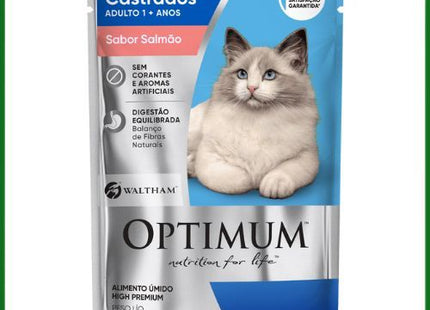 Ração Úmida Optimum Salmão para Gatos Adultos Castrados