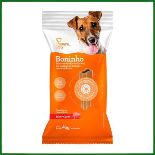 Petisco Boninho Carne para Cachorros de Porte Pequeno