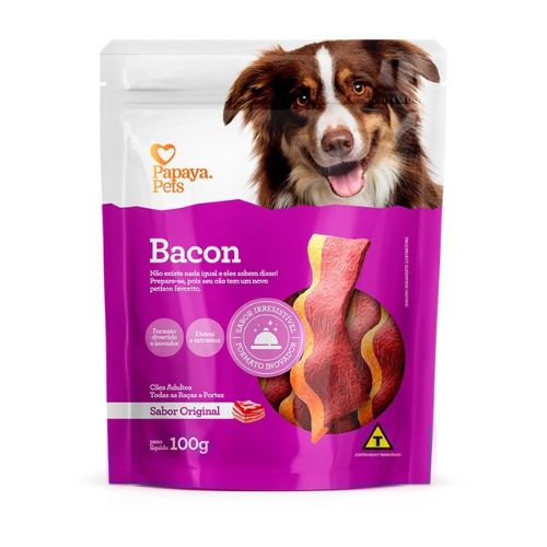 Petisco Papaya Pets Bacon Original para Cachorros