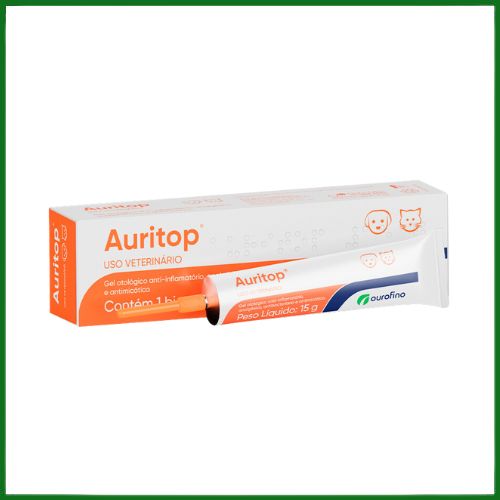 Produto Otológico Ourofino Auritop 15g para Cães