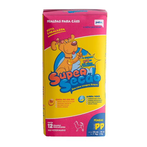 Fralda Descartável para Pets Petix Supersecao para Cães