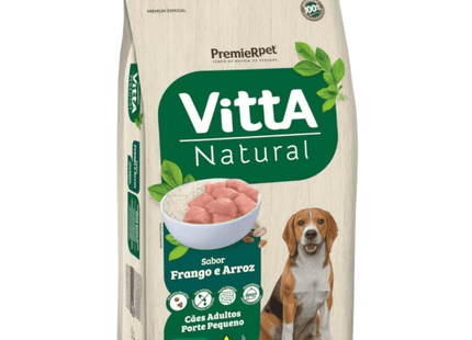Vitta Natural Frango & Cereais Integrais para Cães Adultos de Porte Pequeno