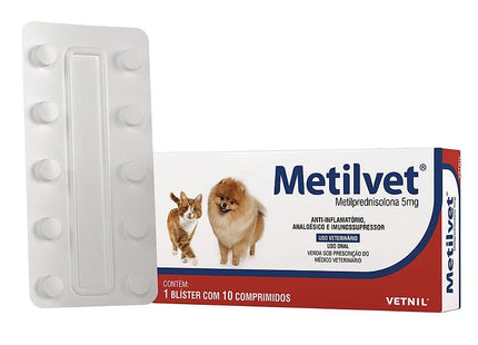 Antiparasitário Interno Vetnil Metilvet 10mg para Cães