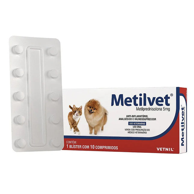 Antiparasitário Interno Vetnil Metilvet 10mg para Cães