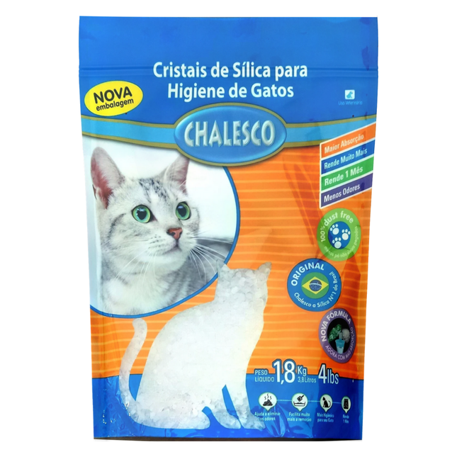 Areia Higiênica Cristais de Sílica Chalesco – 1,8 kg