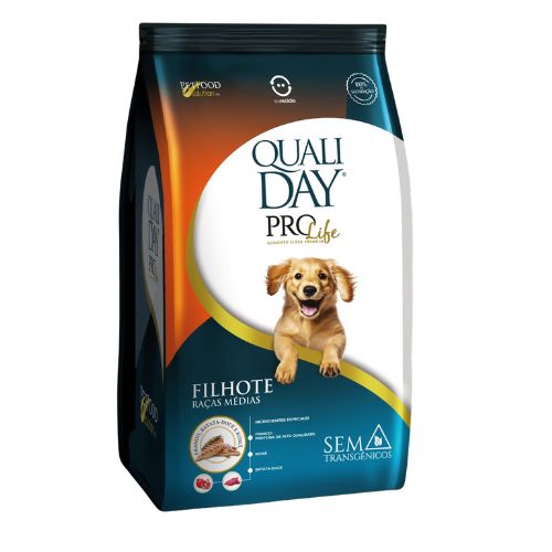 Ração Seca Qualiday Prolife para Cachorros Filhotes de Porte Médio
