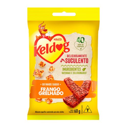 Snack Keldog Bifinho Frango Grelhado para Cachorros