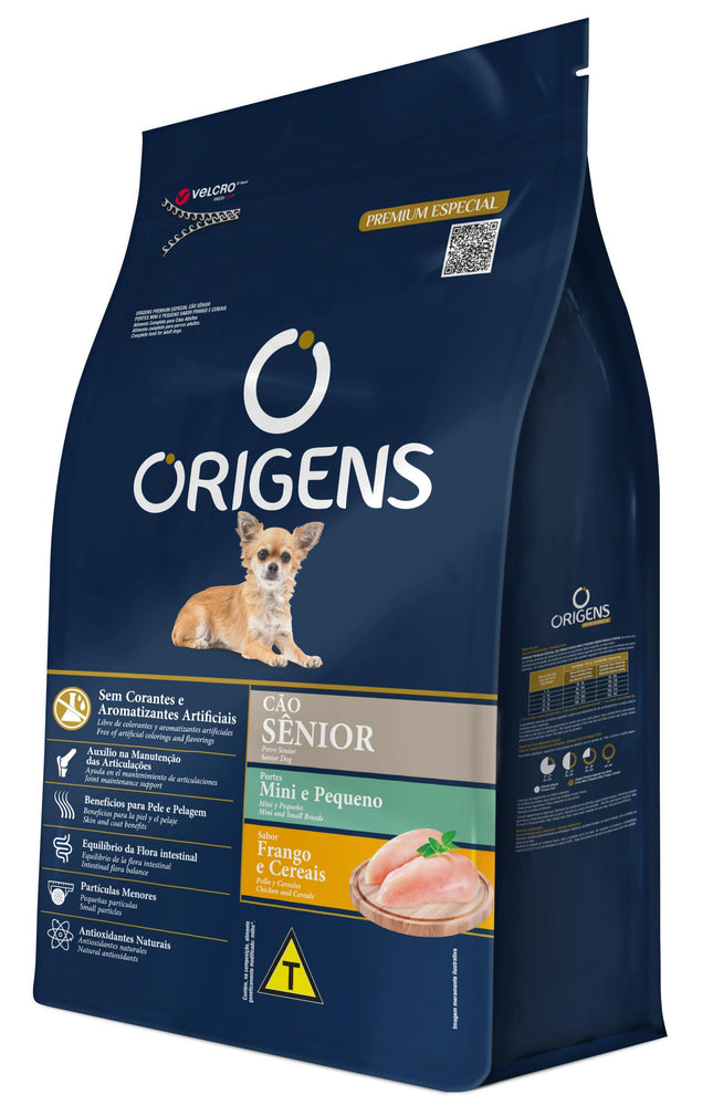 Origens Cão Sênior Mini e Pequeno Premium Especial Frango e Cereais
