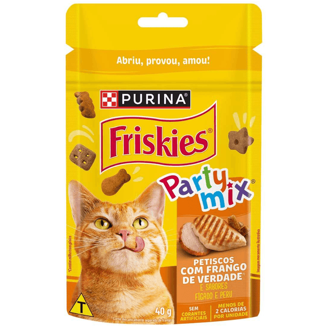 Petisco Friskies Frango, Fígado e Peru para Gatos