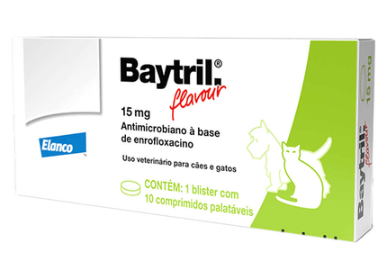 Baytril Flavour 15 mg – Comprimidos para Cães e Gatos