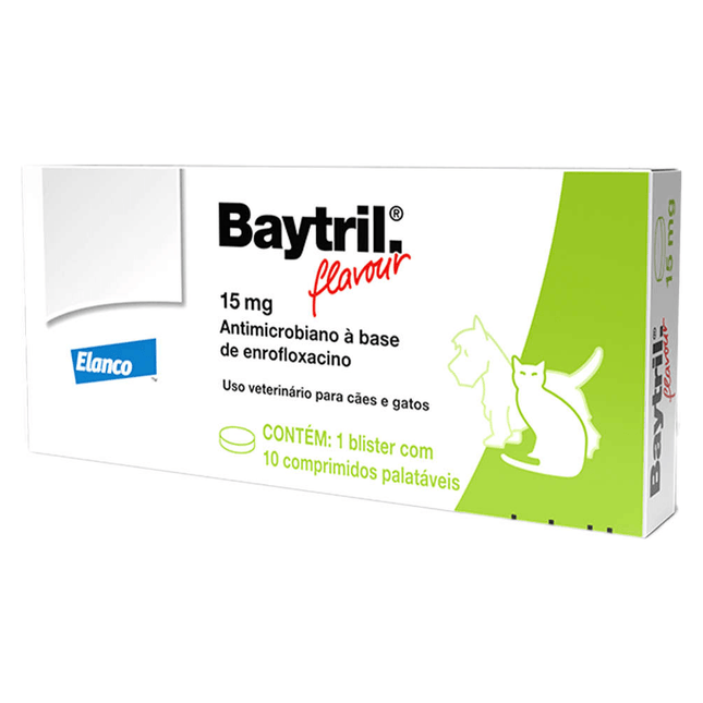 Baytril Flavour 15 mg – Comprimidos para Cães e Gatos