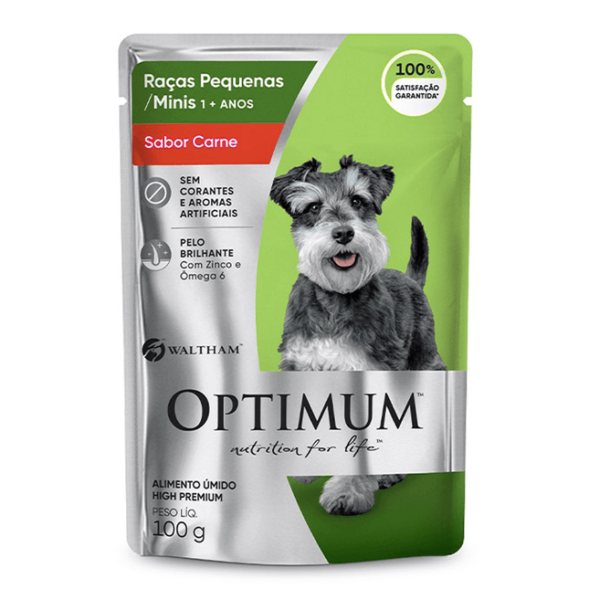 Sachê Optimum Dog Adult Raças Pequenas Carne