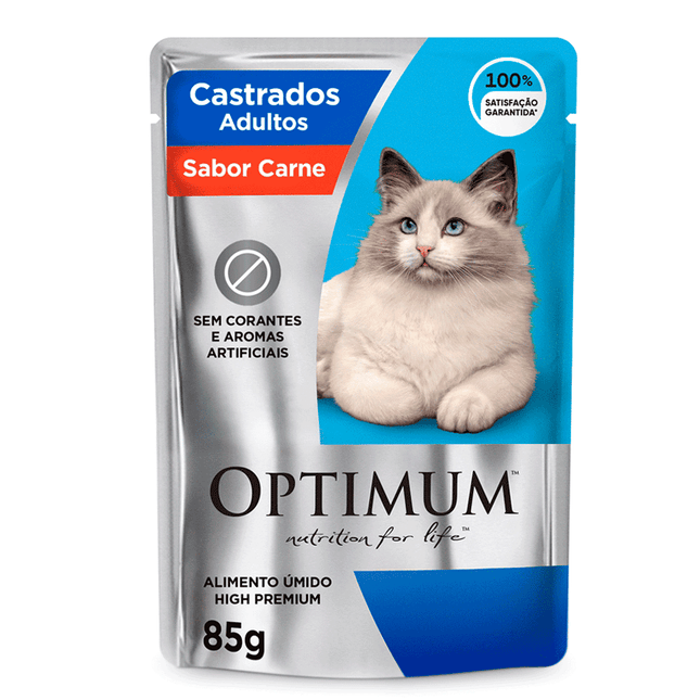 Ração Úmida Optimum Gato Castrado Adulto 85 g