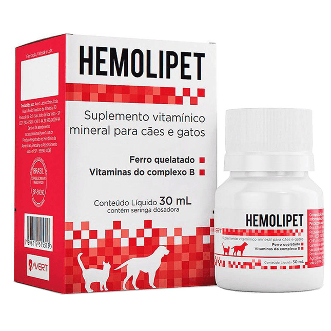 Hemolipet Solução Oral 30 ml (Suplemento Nutricional Avert)