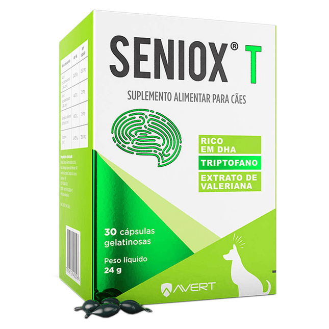 AVERT Seniox T – Suplemento Alimentar para Cães (30 cápsulas)