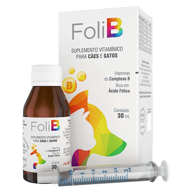 FOLI‑B Suplemento Vitamínico 30 mL – Cães & Gatos