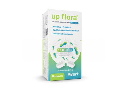 Up Flora – Suplemento Alimentar para Cães & Gatos (8 cápsulas)