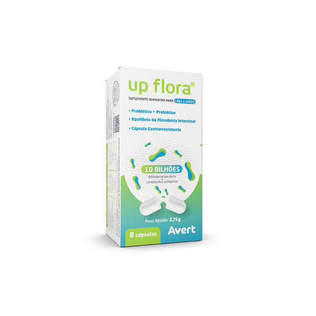 Up Flora – Suplemento Alimentar para Cães & Gatos (8 cápsulas)