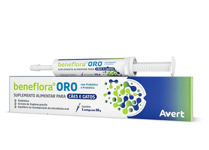 BENEFLORA® ORO Pasta 30 g – Suplemento Probiótico e Prebiótico para Cães & Gatos