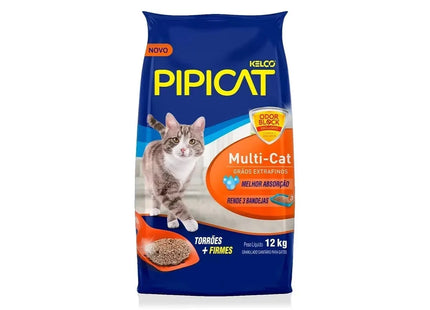 Areia Higiênica Pipicat Multi-Cat Odor Block – 12 kg