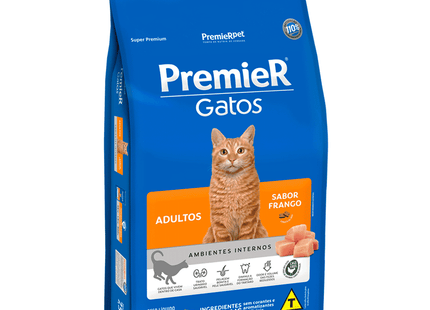 Ração Seca Premier Ambientes Internos Gato Adulto