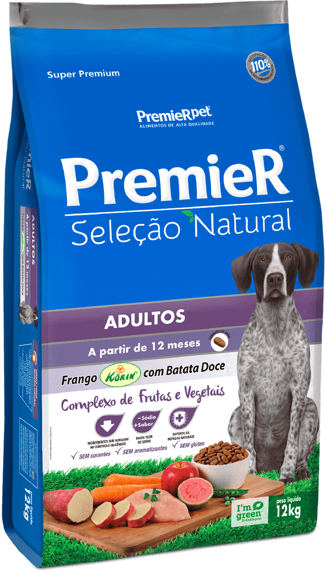 Premier Seleção Natural Cães Adultos – Frango com Batata Doce
