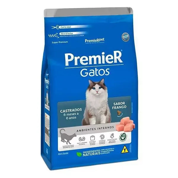 Premier Pet Ração Gatos Castrados 6 meses à 6 anos — Ambientes Internos