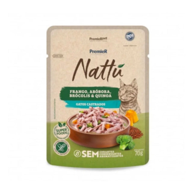 Premier Nattu Gato Castrado – Sachês 70 g