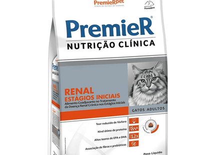 PremieR Nutrição Clínica Renal Gatos Adultos Estágios Iniciais